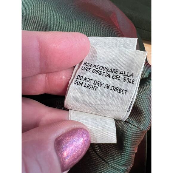 Vtg UCoB United Colors Of Benetton Italy 100% Wool 4 Button Blazer Size 38 Green - Picture 11 of 11